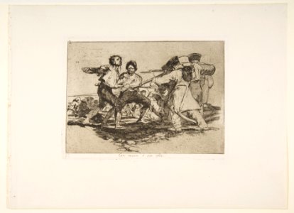Plate 2 from 'The Disasters of War' (Los Desastres de la Guerra)- 'Rightly or wrongly' (Con razon ó sin ella.) MET DP817145