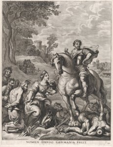 Plate 29- Germany conquered by Drusus; from Guillielmus Becanus's 'Serenissimi Principis Ferdinandi, Hispaniarum Infantis...' MET DP874798