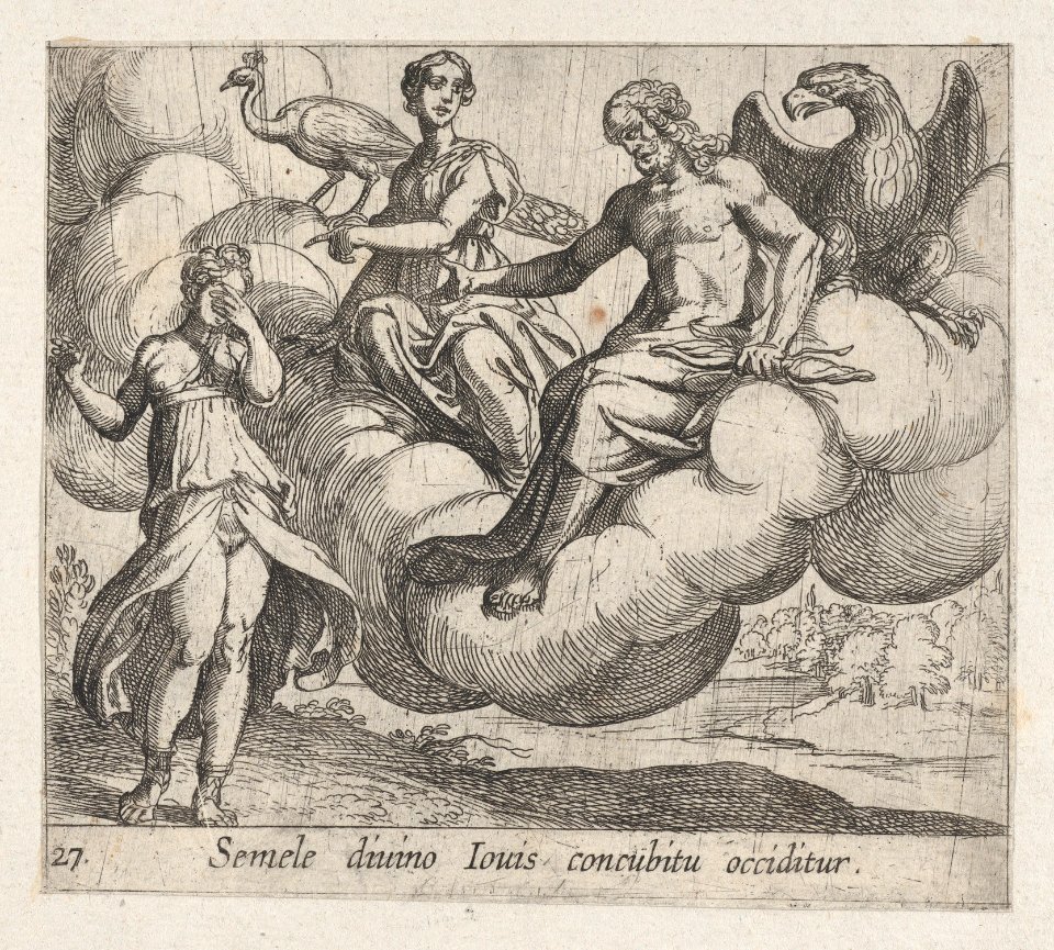 Plate 27- Semele's Wish (Semele divino Ious concubitu occiditur), from Ovid's 'Metamorphoses' MET DP864256
