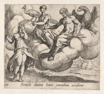 Plate 27- Semele's Wish (Semele divino Ious concubitu occiditur), from Ovid's 'Metamorphoses' MET DP864256