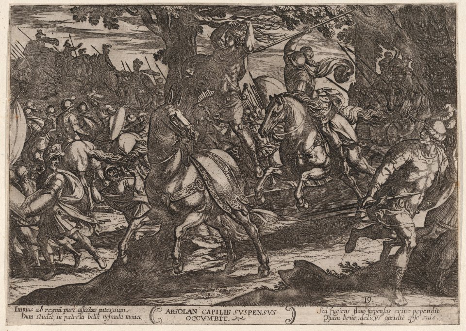 Plate 19- Jacob Killing Absalom, from The Battles of the Old Testament MET DP863701