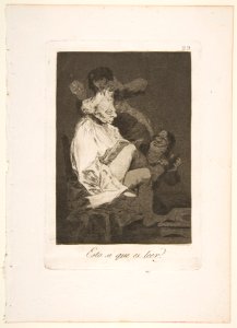 Plate 29 from 'Los Caprichos'- That certainly is being able to read (Esto si que es leer.) MET DP816969