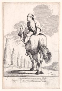 Plate 19- Cacasenno riding a horse backwards Met DP889614