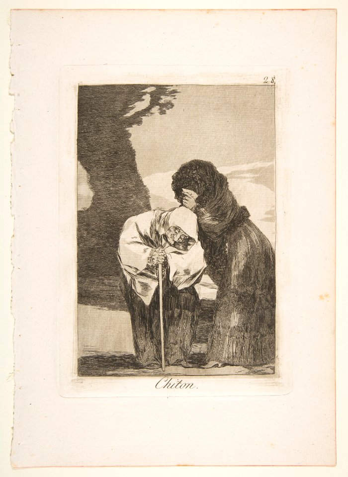 Plate 28 from 'Los Caprichos'- Hush (Chiton.) MET DP816968