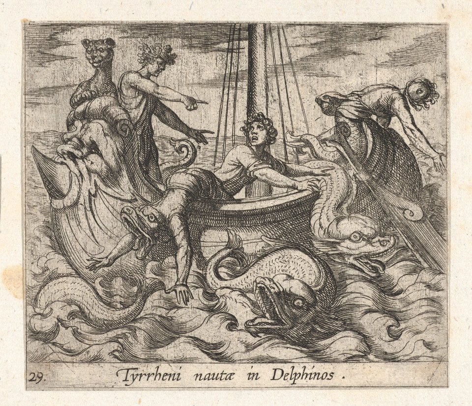 Plate 29- Bacchus Changing his Kidnappers into Monsters (Tyrrheni nautae in Dlephinos), from Ovid's 'Metamorphoses' MET DP864258