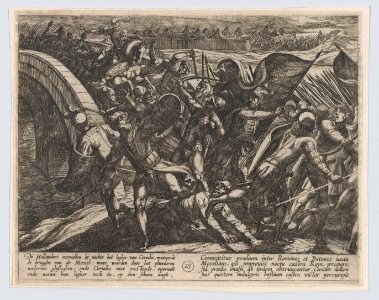 Plate 27- The Dutch During a Surprise Attack of the Roman Camp on the Moselle, from The War of the Romans Against the Batavians (Romanorvm et Batavorvm societas) MET DP863202