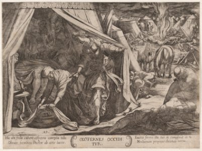 Plate 23- Judith and Holofernes, from 'The Battles of the Old Testament' MET DP863713
