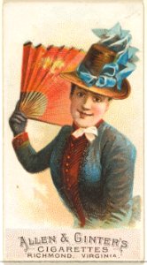 Plate 3, from the Fans of the Period series (N7) for Allen & Ginter Cigarettes Brands MET DP830132