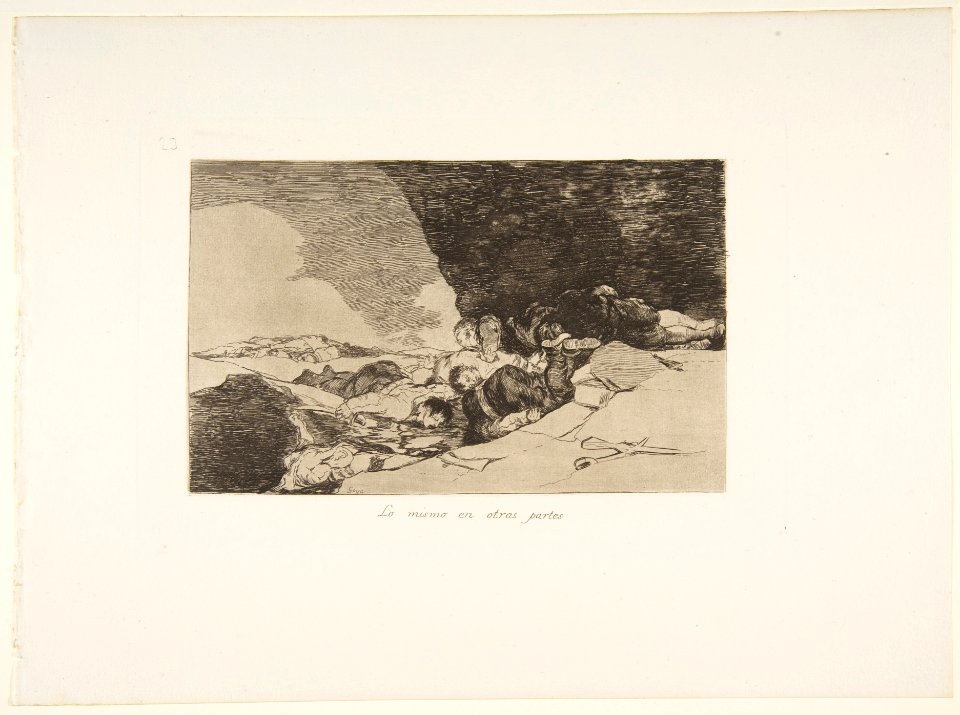 Plate 23 from 'The Disasters of War' (Los Desastres de la Guerra)- 'The Same Elsewhere' (Lo mismo en otras partes) MET DP817362