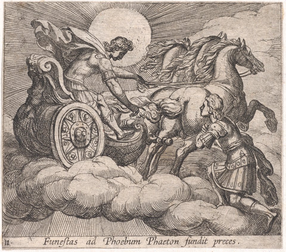 Plate 11- Phaeton before Apollo (Funestas ad Phoebum fundit preces.), from Ovid's 'Metamorphoses' MET DP866545