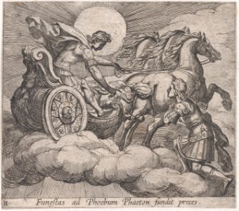 Plate 11- Phaeton before Apollo (Funestas ad Phoebum fundit preces.), from Ovid's 'Metamorphoses' MET DP866545
