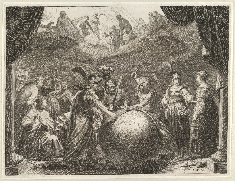 Plate 12- Allegory on the Discord in France, from Caspar Barlaeus, "Medicea Hospes" MET DP855433