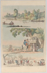 Plate 12, Outlines of Figures, Landscape and Cattle Met DP884997