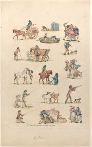 Plate 1, Outlines of Figures, Landscapes and Cattle Met DP885001