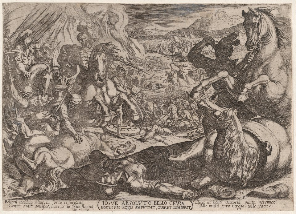 Plate 12- Joshua Mutilates his Enemies' Horses, from 'The Battles of the Old Testament' MET DP863694