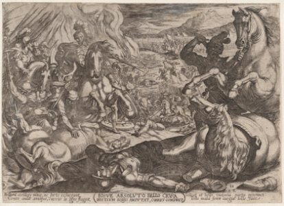 Plate 12- Joshua Mutilates his Enemies' Horses, from 'The Battles of the Old Testament' MET DP863694