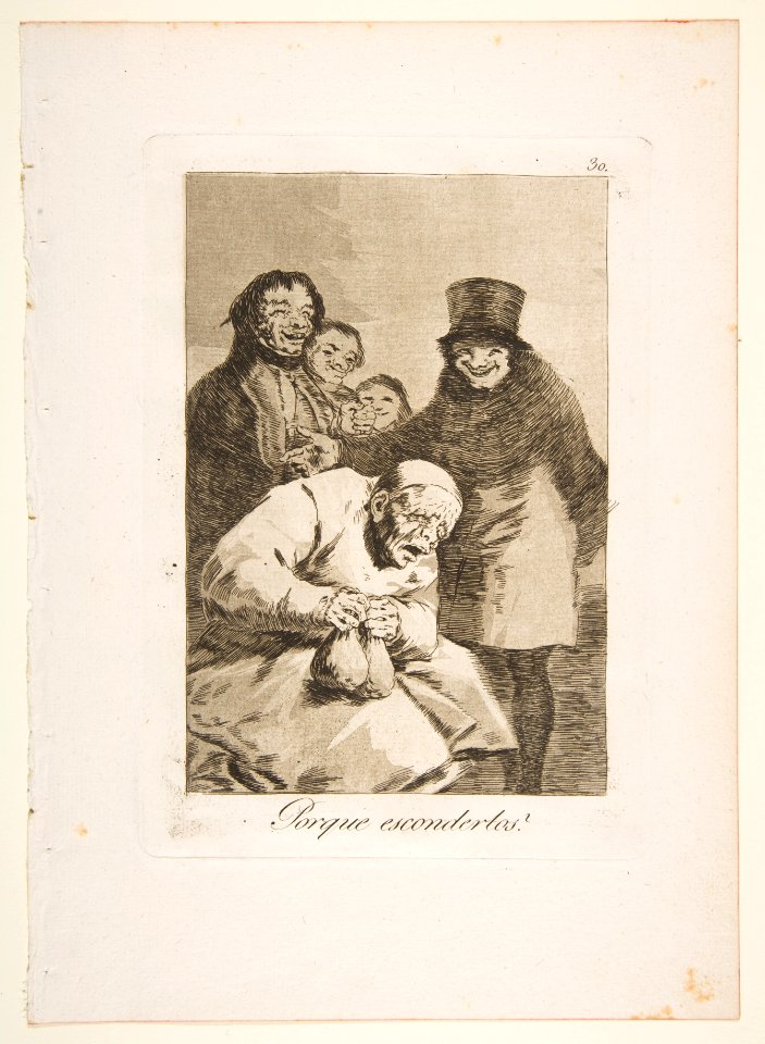 Plate 30 from 'Los Caprichos'- Why hide them? (Porque esconderlos?) MET DP816970