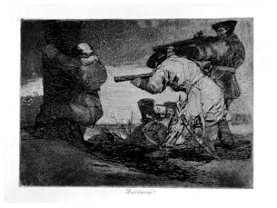 Plate 38 from 'The Disasters of War' (Los Desastres de La Guerra)-'Barbarians!' (Bárbaros!) MET 22LL BM26R1M
