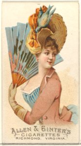 Plate 38, from the Fans of the Period series (N7) for Allen & Ginter Cigarettes Brands MET DP830202