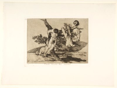 Plate 39 from 'The Disasters of War' (Los Desastres de La Guerra)- 'An heroic feat! With dead men! '(Grande hazaña! Con muertos!) MET DP817382