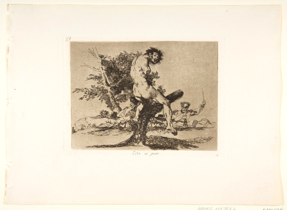Plate 37 from 'The Disasters of War' (Los Desastres de La Guerra)-'This is worse' (Esto es peor.) MET DP817380