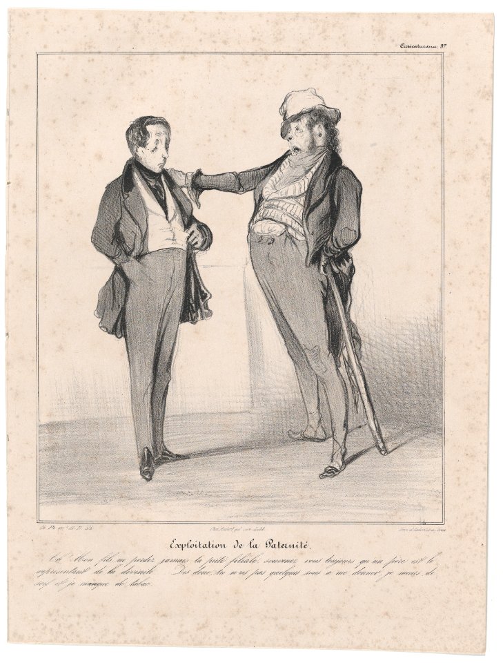 Plate 37 Exploitation of paternity, from 'Caricaturana,' published in Les Robert Macaires MET DP878069