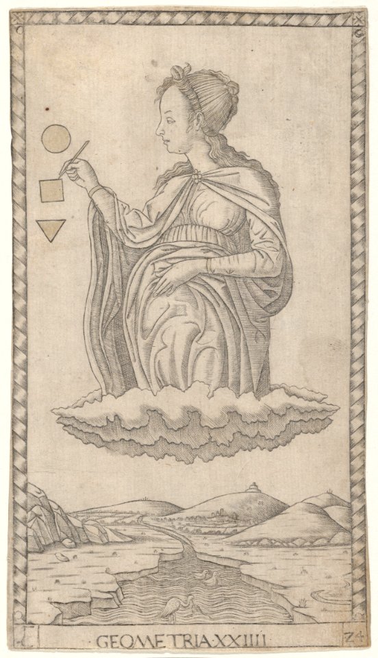 Plate 24- Geometria XXIIII, from E-Series Tarocchi Cards MET DP869287