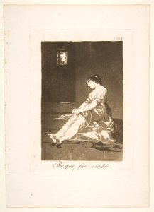 Plate 32 from 'Los Caprichos'-Because she was susceptible (Por que fue sensible.) MET DP816971