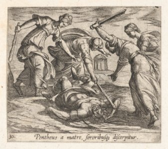 Plate 30- The Death of Pentheus (Pentheus a matre, sororibusq discerpitur), from Ovid's 'Metamorphoses' MET DP864259