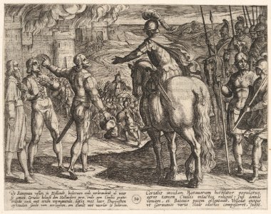 Plate 34- The Romans Burning the Dutch Countryside, from The War of the Romans Against the Batavians (Romanorvm et Batavorvm societas) MET DP862877