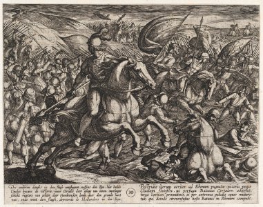 Plate 30- Cerialis Driving the Dutch into the Rhine, from The War of the Romans Against the Batavians (Romanorvm et Batavorvm societas) MET DP863050