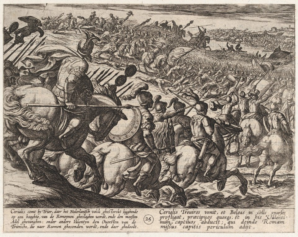 Plate 25- The Roman Commander Cerialis Attacks Near Trier, from The War of the Romans Against the Batavians (Romanorvm et Batavorvm societas) MET DP863057