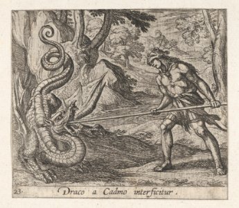 Plate 23- Cadmus Killing the Serpent (Draco a Cadmo interficitur), from Ovid's 'Metamorphoses' MET DP864252