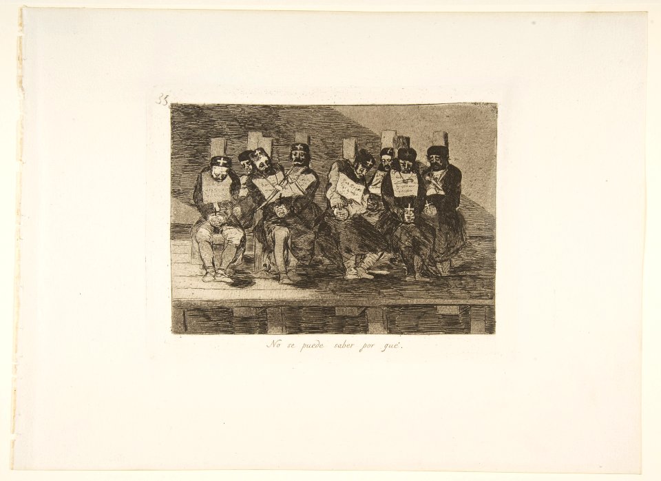 Plate 35 from 'The Disasters of War' (Los Desastres de La Guerra)- 'One Can't Tell Why (No se puede saber por qué) MET DP817378