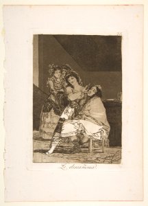 Plate 35 from 'Los Caprichos'- She fleeces him (Le descañona.) MET DP816974