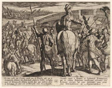 Plate 24- The Advance Guard of the New Roman Troops Turned Back, from The War of the Romans Against the Batavians (Romanorvm et Batavorvm societas) MET DP862867