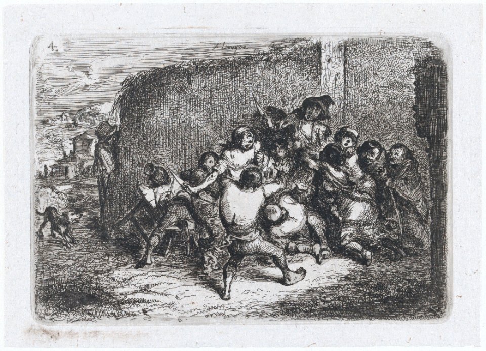Plate 4- a street brawl, from the series of customs and pastimes of the Spanish people MET DP876036