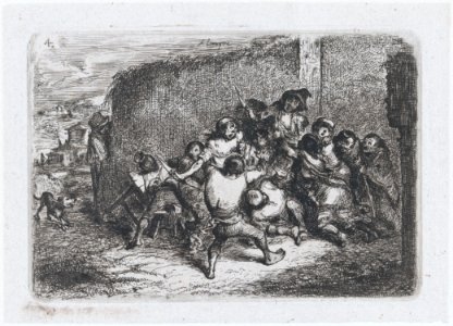 Plate 4- a street brawl, from the series of customs and pastimes of the Spanish people MET DP876036