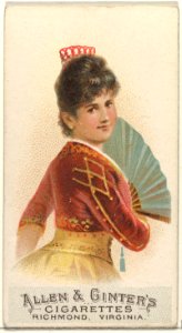 Plate 44, from the Fans of the Period series (N7) for Allen & Ginter Cigarettes Brands MET DP830208