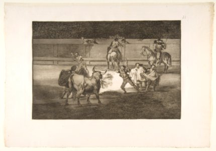 Plate 31 of the 'Tauromaquia'- Banderillas with firecrackers. MET DP817791
