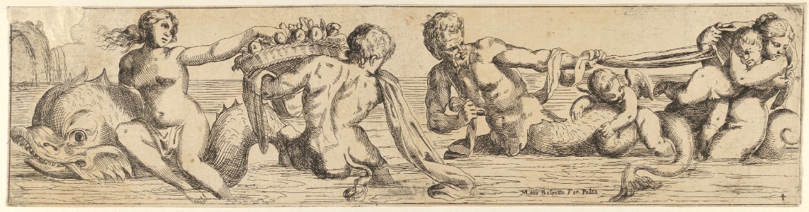 Plate 4- marine gods and other cavorting figures MET DP837525