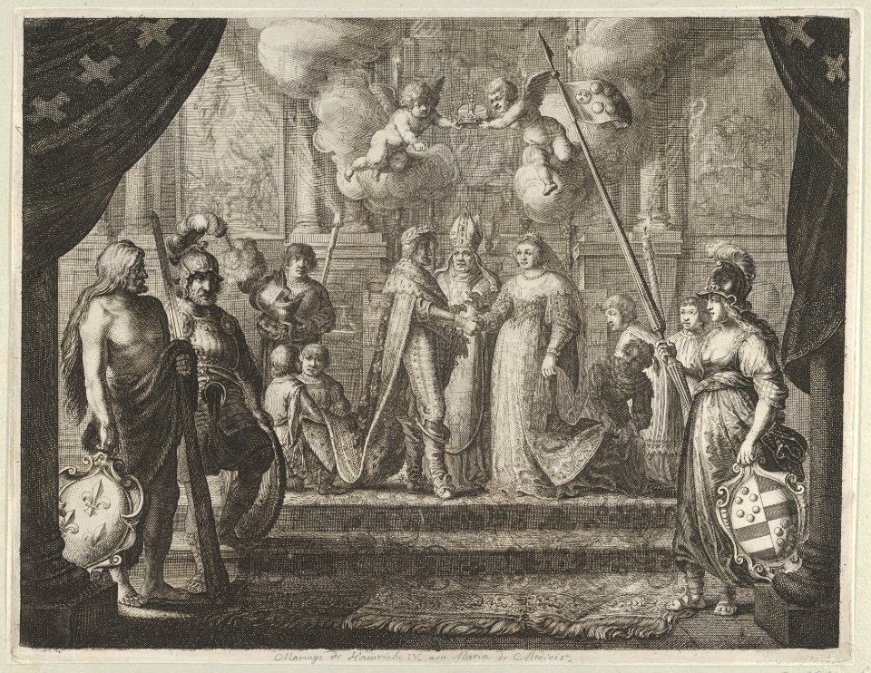 Plate 3- The Marriage of Henry IV and Marie de Medici, from Caspar Barlaeus, "Medicea Hospes" MET DP855427