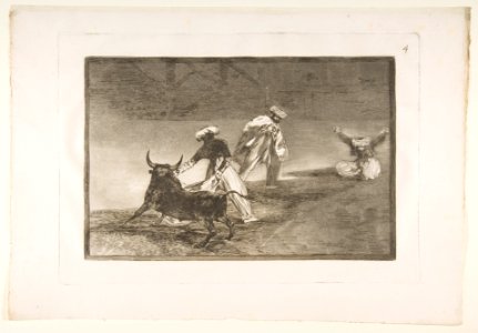 Plate 4 of the 'Tauromaquia'-They play another with the cape in an enclosure MET DP817775