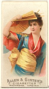 Plate 43, from the Fans of the Period series (N7) for Allen & Ginter Cigarettes Brands MET DP830207