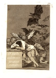 Plate 43 from 'Los Caprichos'- The sleep of reason produces monsters (El sueño de la razon produce monstruos) MET 22NN BG05R5