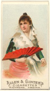 Plate 45, from the Fans of the Period series (N7) for Allen & Ginter Cigarettes Brands MET DP830209