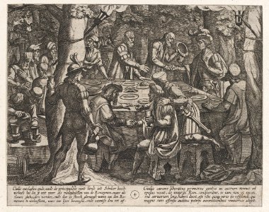 Plate 4- Civilis tells the Dutch Elders that They are Being Treated Like Slaves by the Romans, from The War of the Romans Against the Batavians (Romanorvm et Batavorvm societas) MET DP863201