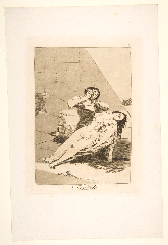 Plate 9 from 'Los Caprichos'- Tantalus (Tantalo.) MET DP816898