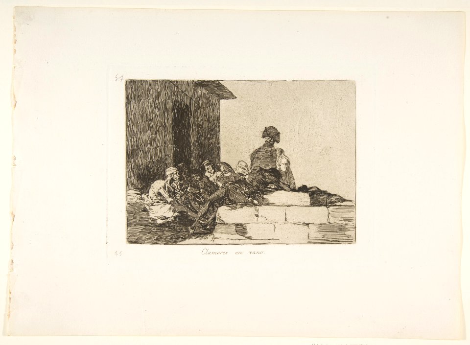 Plate 54 from 'The Disasters of War' (Los Desastres de la Guerra)- 'Appeals are in vain' (Clamores en vano) MET DP817447