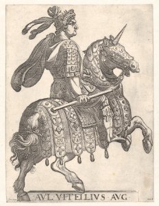 Plate 9- Emperor Vitellus on Horseback, from 'The First Twelve Roman Caesars' MET DP857129